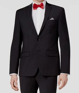 $425 Bar III Men's Black Skinny-Fit Stretch Wool Blazer Suit Jacket 36R - Picture 1 of 3