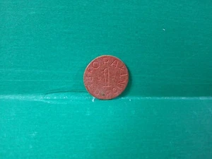 Gettone 1 razione punto rosso OPA seconda guerra mondiale vintage - Foto 1 di 2