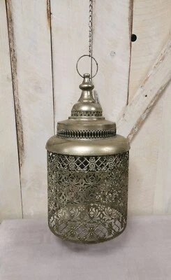 Laterne*Metalllaterne*Tischlaterne*Gartenlaterne*Metall*Windlicht zum hängen - Bild 1 von 4