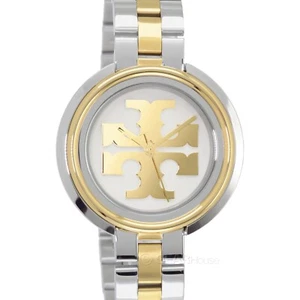 Tory Burch Miller Womens Two-Tone Dress Watch, White Gold Dial, Stainless Steel - Picture 1 of 9