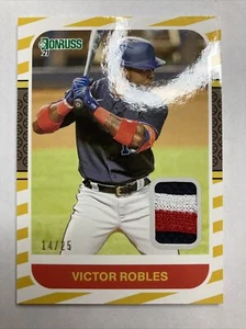 2021 Donruss Baseball Victor Robles Gold Retro Relic /25 3-Color Patch SP Rare - Picture 1 of 3
