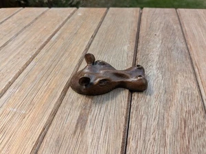 Hippo Head Bronze by Matbronze Kenya, Ornament/ Paperweight - Picture 1 of 8