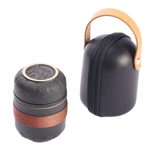 Juego de té portátil de cerámica negra para viajes y uso doméstico, tazas de oficina cerámica6329 - Imagen 1 de 6