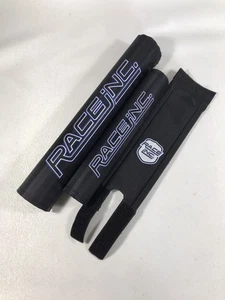 Race inc BMX PAD SET BLACK Fabric Cook Bros Racing Oldschool CBR PK RIPPER REPOP - Picture 1 of 8