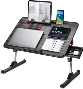 NEARPOW Adjustable Laptop Desk for Bed XL Large Foldable Bed Table Stand #R015 - Afbeelding 1 van 5