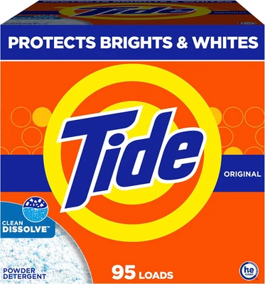 PROCTER & GAMBLE Tide Powder Laundry Detergent, Original Scent, 95 Loads, 108 Oz