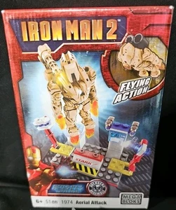 Mega Bloks Marvel Iron Man 2 Aerial Attack Ground Assault Drone Set #1974 Neu in OVP - Bild 1 von 5
