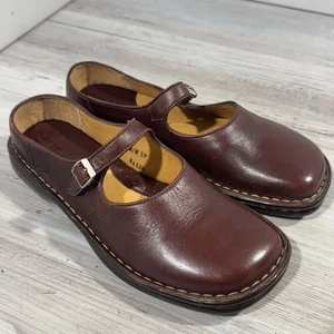Born Shoes Womens 8 Mary Jane Flats Brown Leather Lagenlook Casual Comfort Y2K - Picture 1 of 7