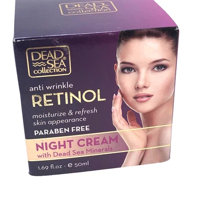 Dead Sea Minerals Retinol Anti Wrinkle Facial Night Cream 1.69 FL oz-50 ml NEW - Image 1 of 4