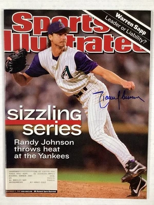 Randy Johnson Signed Sports Illustrated 11/5/01 Mariners Baseball Autograph JSA - Image 1 of 4