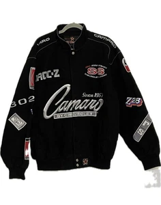Authentic Camaro Racing Embroidered Cotton Twill Jacket JH Design Black Size  L - Picture 1 of 8