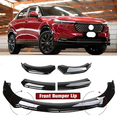 For Honda HR-V Front Bumper Cover Lip Splitter Spoiler Glossy Black Body Kit Foto 1 de 4