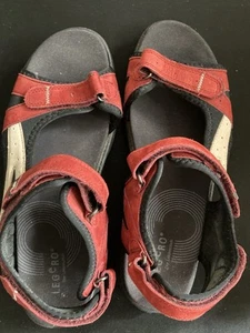 Legero Damen Schuhe Sandalen Gorla Klettverschluss Leder Rot Größe 40 - Bild 1 von 8