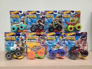8 x Hot Wheels Monster Trucks 2024 Maßstab 1:64 Crushed Car inklusive Konvolut Pack - Bild 1 von 10
