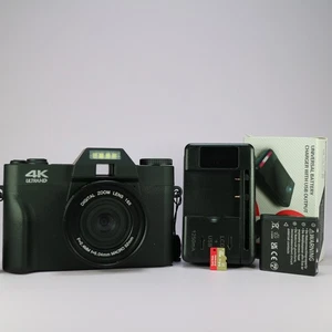4K Ultra HD Flip Screen Digital Camera 24.0MP Black Tested Full Working Set - Picture 1 of 8