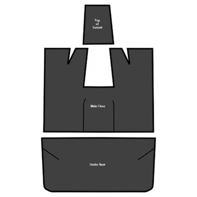 Sound Deadener for 1980-1997 Ford F-350 Ext Cab Die Cut EVA Complete 3Pc - Image 1 of 4