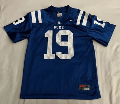 Duke University Blue Devils #19 Football Jersey NIKE Size Youth Medium Boys Girl - Image 1 of 4