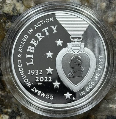 2022 Purple Heart Silver Dollar Proof Coin Only $71.10 W/Coupon - Image 1 of 2