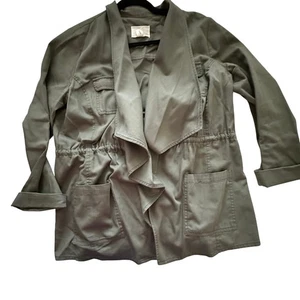 Giacca donna Caslon verde oliva misto cotone maniche lunghe utility taglia large - Foto 1 di 10