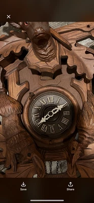 Vintage Large Black Forest Cuckoo Clock Dr. Zhavago w/Music Dancer Hunter - Image 1 of 4