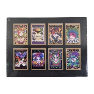 Vtg Rare Andrea Mistretta 1994-2001 Mardi Gras New Orleans Print NIP Matted 2ft - Picture 1 of 9