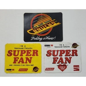 Vancouver Canucks Sticker Lot Super Fan NHL Hockey 3 Different Skate Logo Era - Bild 1 von 7