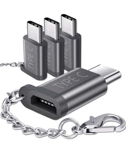 JSAUX Micro USB (Female) to USB C Adapter 4-Pack, Aluminum USB Type C Adapter... - Photo 1 sur 10
