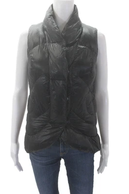 Beyond Yoga Womens Sleeveless Button Down Puffer Vest Black Size Extra Small - Image 1 of 4