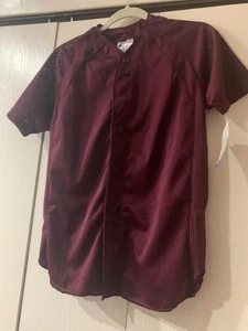 Champro Sports Youth Jersey Button Down Burgundy Dri Gear Size XL NWT - Picture 1 of 8