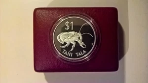 Tokelau 1 Dollar Tahi Tala 1980 Silber Proof Coconut Crab . - Bild 1 von 4