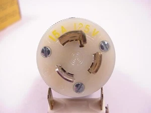 Hubbell 4720-C Twist Lock 15 Amp 125VAC/DC Dead Front Plug Ships Same Day - Picture 1 of 4