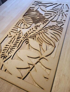 Panel de gabinete de radiador de pantalla decorativa hoja de selva 2 pies x 4 pies 3 mm 6 mm 0044 - Imagen 1 de 9