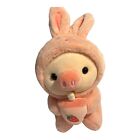 Stuffed  animals- rabbit pig -Bubble Tea 11 inches- pink