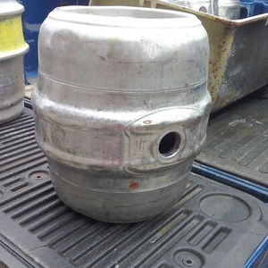 Vintage Stainless Steel Beer Keg Pabst Brewing Co. 7.75 Gallons 1/4 Size Rat Rod - Picture 1 of 9