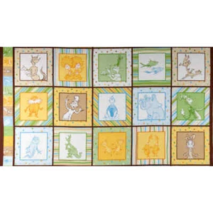 Celebrate Dr Seuss Characters Adventure Panel 100% Cotton Print Fabric - Picture 1 of 2