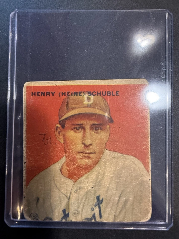 1933 Goudey Baseball #4 Heine Schuble PR (Filler) - Image 1 of 2