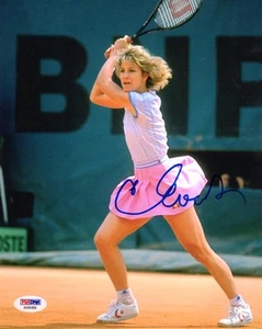 CHRIS EVERT SIGNED AUTOGRAPHED 8x10 PHOTO WIMBLEDON US OPEN CHAMP RARE PSA/DNA - Picture 1 of 2