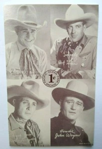 Postal Arcade Parque del Océano Pacífico John Wayne Bob Livingston Dick Foran Cowboys - Imagen 1 de 5