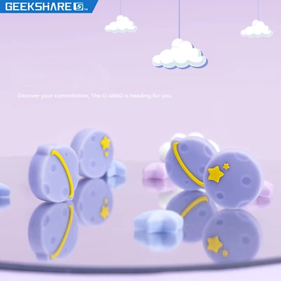 GeekShare Pulgar Stick Grip Taps Joystick Cap para PS5 PS4 Controlador Pieles Púrpura Foto 1 de 4