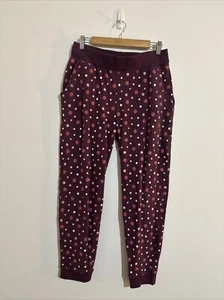 Serra Size 10 Women’s Jogger Pants Multicoloured Polka Dot Cotton Elastic Waist - Picture 1 of 11