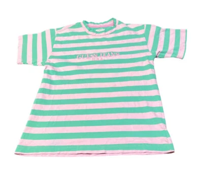 Camiseta a Rayas Vintage GUESS Jeans EE. UU. Años 90 Georges Marciano Para Mujer’s S Foto 1 de 4