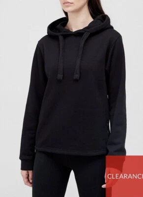 V By Very Zip Detail Pullover Sweatshirt Mom Relaxed Hoodie Black UK Size 12 - Image 1 of 4