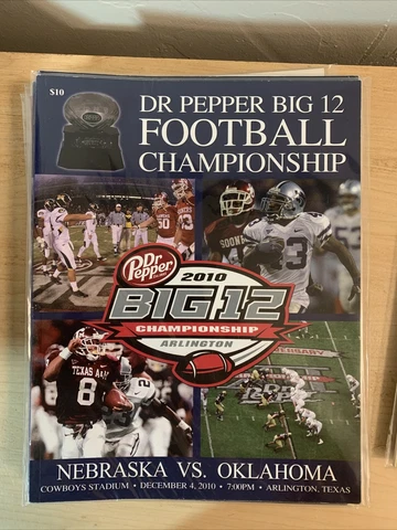 2010 Oklahoma Sooners Nebraska Cornhuskers Big 12 Championship Program Norman OU Cover