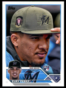 2023 Topps Update Eury Perez #US139Golden Mirror Rookie Variation SSP Marlins