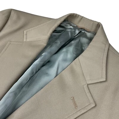 VTG Paul Stuart Men’s 100% Wool 2-Button Blazer Jacket Khaki/Tan • 40S - Image 1 of 4