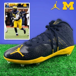 Team Issue Jordan Michigan PE Nike Zoom Code Elite 3/4 D Football Cleat Sz 16 - Picture 1 of 12