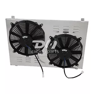 FUNDA DE VENTILADOR DE RADIADOR DE ALUMINIO Y VENTILADORES DE 2-12"" 1970-1981 CHEVY CAMARO 26,25"" CON*17"" H NÚCLEO - Imagen 1 de 12