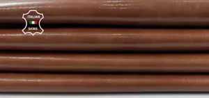 BROWN CRINKLED VEGETABLE TAN STRONG Goatskin Leather 2 skins 8sqf 1.0mm #C4224 - Picture 1 of 7