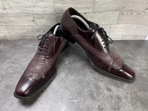 Mezlan Wingtip Oxford Men 10 M Biaggi Shoes Brown Leather Dress Spectator LaceUp - Picture 1 of 15
