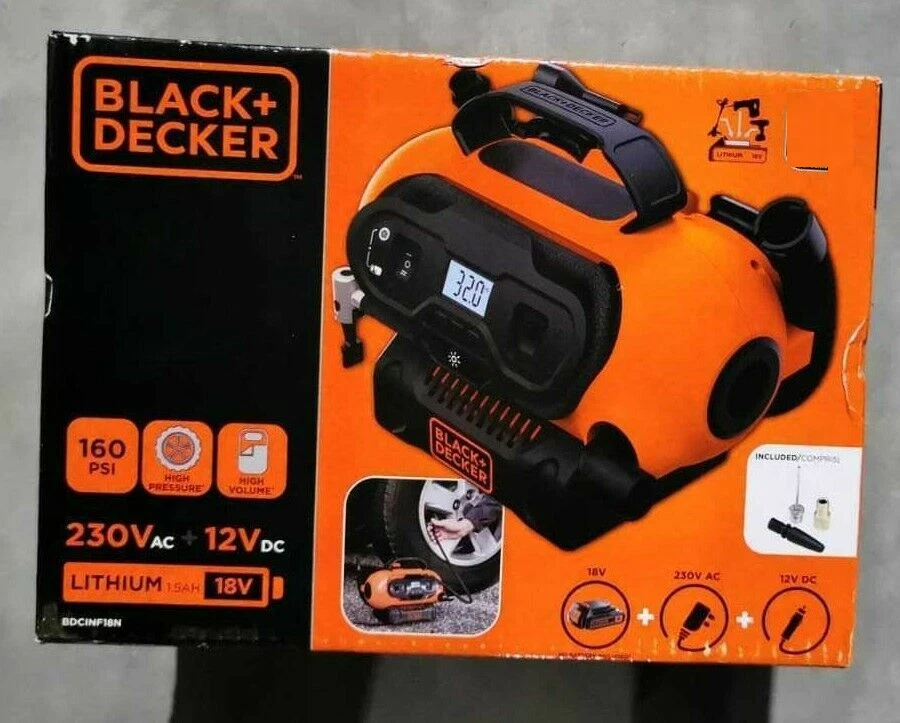BLACK+DECKER Black & Decker Kompressor 11 bar, ohne Akku und Ladegerät